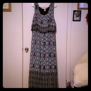 Tribal print maxi dress